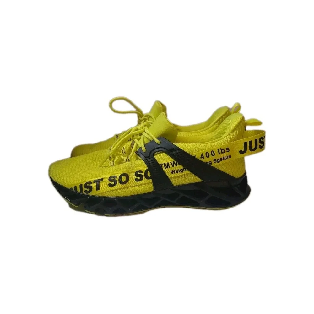 Just So So Mens Neon Yellow‎ Blade Running Sneakers Size 45 Athletic Shoes